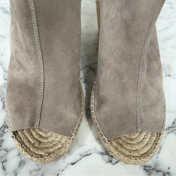 KANNA Tan Suede Wedge Buckle Espadrilles Slingback Platform Sandal US 8 EU 39 - Picture 8 of 12